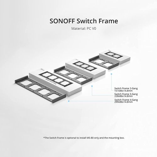 Okvir prekidača SONOFF tipa M5-80, dvostruki slika 1