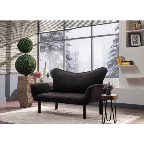 Atelier Del Sofa Dvosjed na razvlačenje CHATTO crni, Chatto - Black slika 1