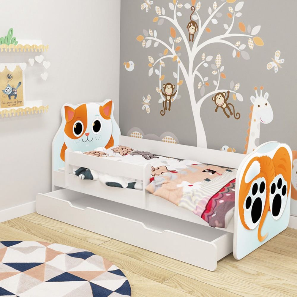 ACMA Dječiji krevet sa ladicom Acma VII Animals - 140x70cm - Dezen 02 slika 1