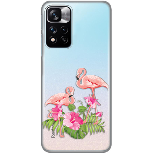 Torbica Silikonska Print Skin za Xiaomi Redmi Note 11 Pro Plus/Poco X4 NFC Flamingo slika 1