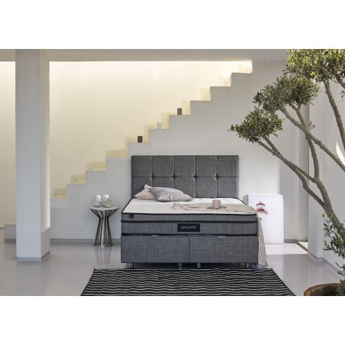 Woody Fashion Madrac, Bijela boja Sivo, Greypedic 140x200 cm Double Size Ultra Firm Mattress slika 1