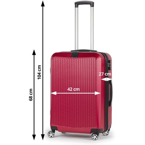 Putni kofer Scandinavia Carbon Series - crveni, 60 l slika 3