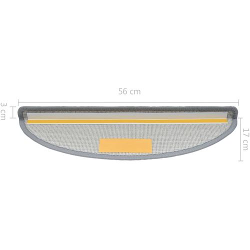 Otirači za stepenice 10 kom 56 x 20 cm svjetlosivi slika 8