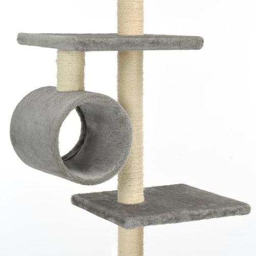 Penjalica za mačke sa stupovima za grebanje od sisala 260 cm siva slika 27