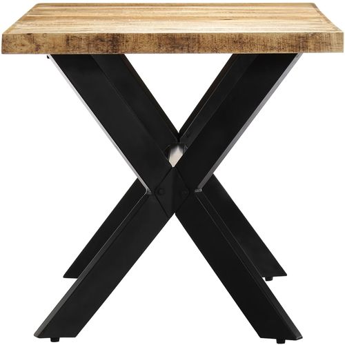 Blagovaonski stol od grubog masivnog drva manga 160x80x75 cm slika 18
