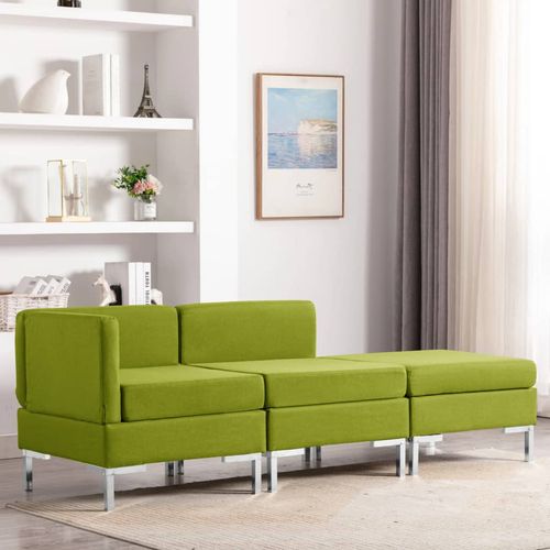 3-dijelni set sofa od tkanine zeleni slika 14