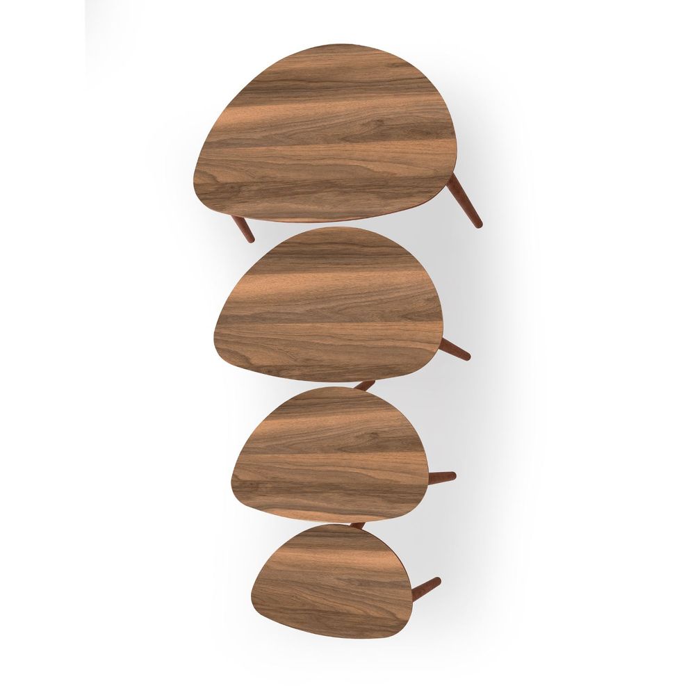 Nesting Table Nora - Set od 4 komada u boji orah slika 6