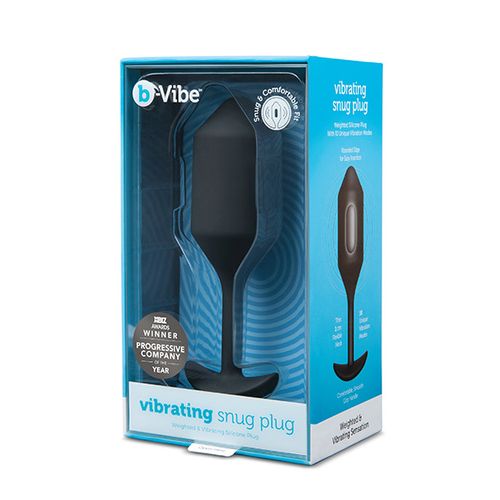 Vibrirajući analni čep B-Vibe - Snug Plug 4 XL, crni slika 8