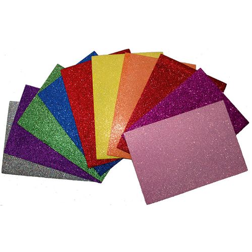 Papir glitter A4 Moosgummi art. 11100 sort 10 boja slika 1