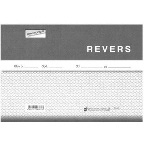 I-97/NCR REVERS; Blok 100 listova, 21 x 14,8 cm slika 2