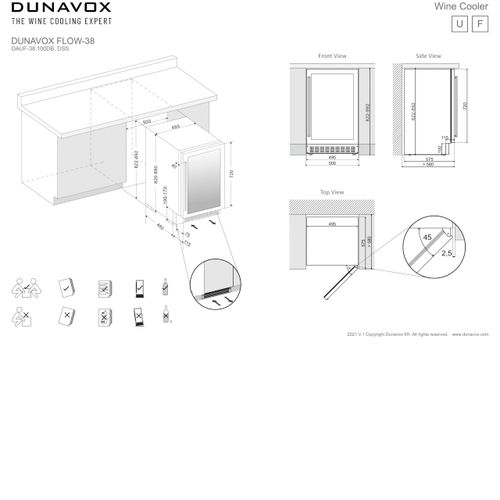 DAUF-38.100DB DUNAVOX vinska vitrina slika 5