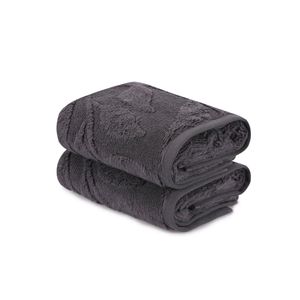 Estela - Dark Grey Dark Grey Hand Towel Set (2 Pieces)