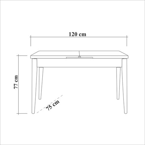 Woody Fashion Komplet za blagovaonicu, stol, 2 stolice i klupa SANTIAGO 2, Santiago 1048 - 3 A slika 6