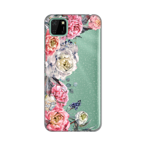 Torbica Silikonska Print Skin Diamond za Huawei Y5p/Honor 9S Pink Peonies