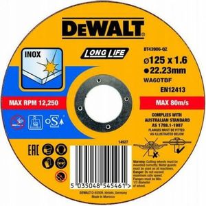 DeWalt rezna ploča za metal 125x1,6mm