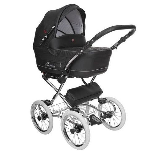 Tutek Kolica Za Bebe 2U1 Turran Silver Prestige Eco 2 Black slika 1