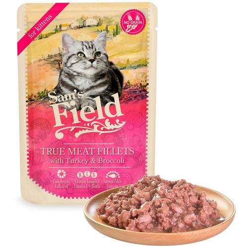 Sam's Field Mačka Kitten Pureći file s Brokulom, 85 g slika 1