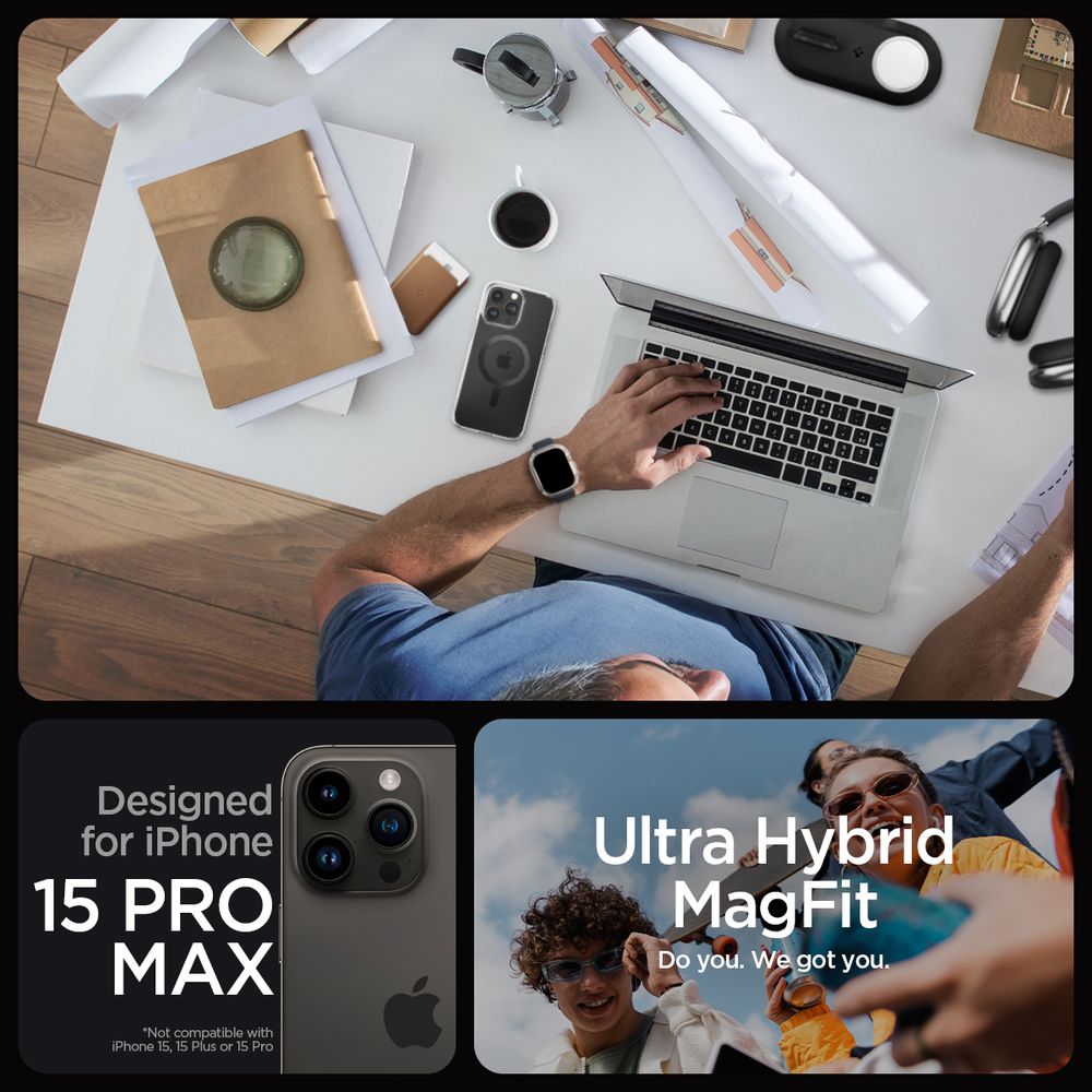 Spigen Ultra Hybrid MagSafe, carbon fiber - iPhone 15 Pro Max slika 11