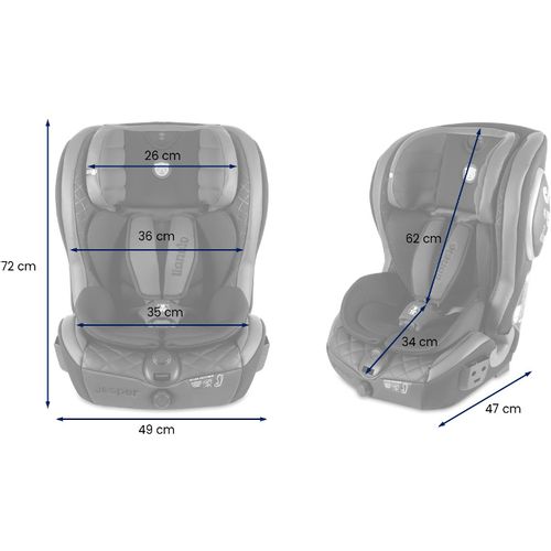 Lionelo autosjedalica Adriaan, ISOFIX, 9-36Kg, siva, 5g jamstva slika 6