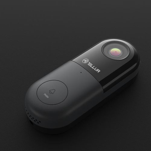 Tellur Smart WiFi video doorbell, 1080p, PIR, WIRED, crna slika 6