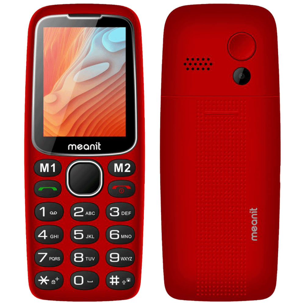 MeanIT Telefon mobilni, 2.4" zaslon, SOS tipka, crveni - Senior 10 Plus, Crveni slika 4
