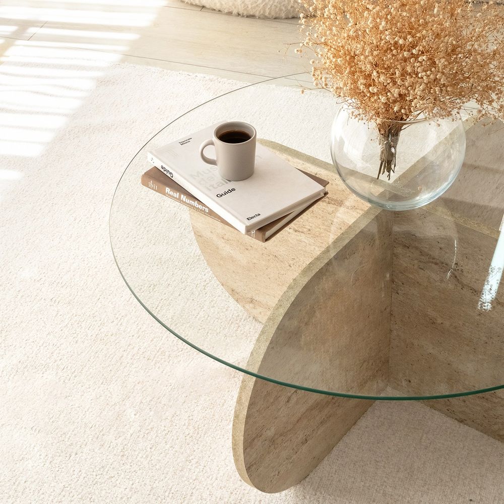 Bubble - Transparent Travertine Coffee Table slika 5