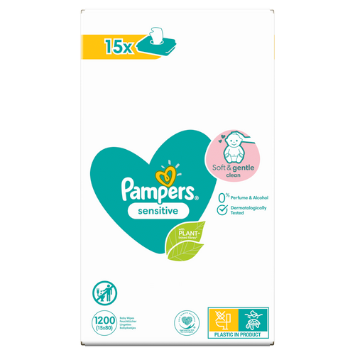 Pampers vlažne maramice sensitive 15X80  XXL slika 2