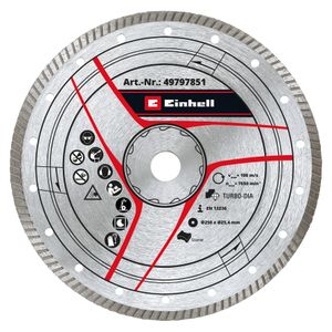 Einhell Pribor za rezače kamena Dijamantna rezna ploča 250x25,4 Turbo