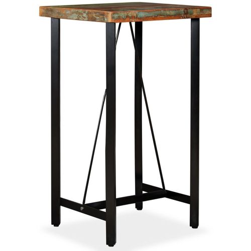 Barski stol od masivnog obnovljenog drva 60x60x107 cm slika 8