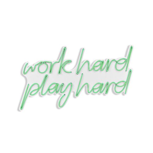 Wallity Ukrasna plastična LED rasvjeta, Work Hard Play Hard - Green slika 14