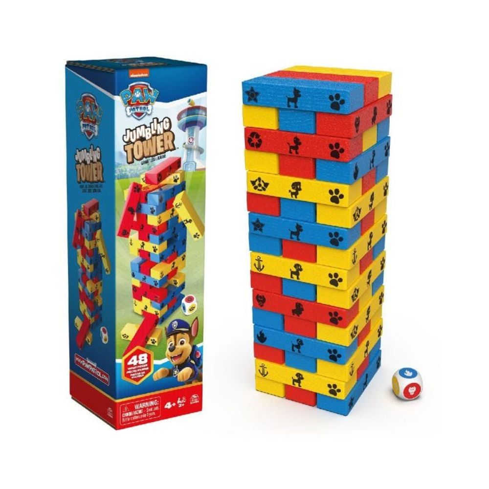SN6066828 SPIN MASTER JUMBO TOWER PAW PATROL DRUŠTVENA IGRA slika 1