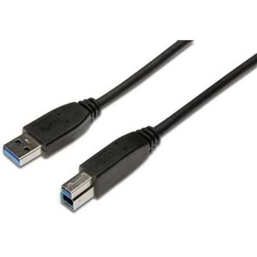 Digitus USB kabel USB 3.2 gen. 1 (USB 3.0) USB-A utikač, USB-B utikač 1.80 m crna okrugli, trostruko zaštićen AK-300115-018-S slika 2