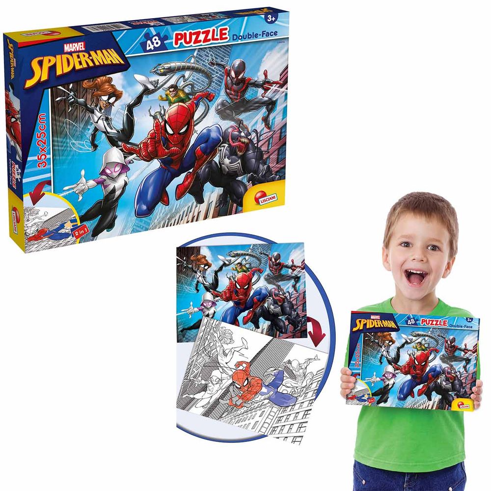 Lisciani Marvel Spiderman Slagalica sa 2 lica M–plus, 48kom slika 2