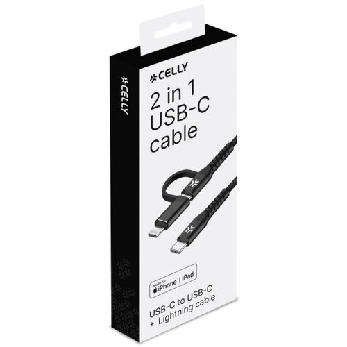 CELLY Kabl 2u1 USB-C & Lightning slika 2