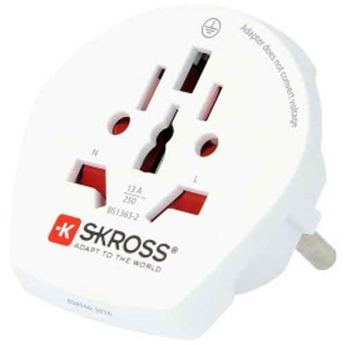 Travel adapter SKR1500211E univerzalni Svetski na Evropski 13A slika 1