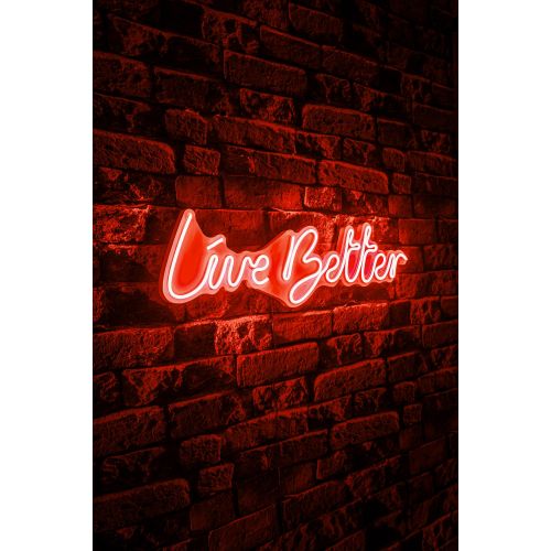 Wallity Zidna LED dekoracija, Live Better - Red slika 3