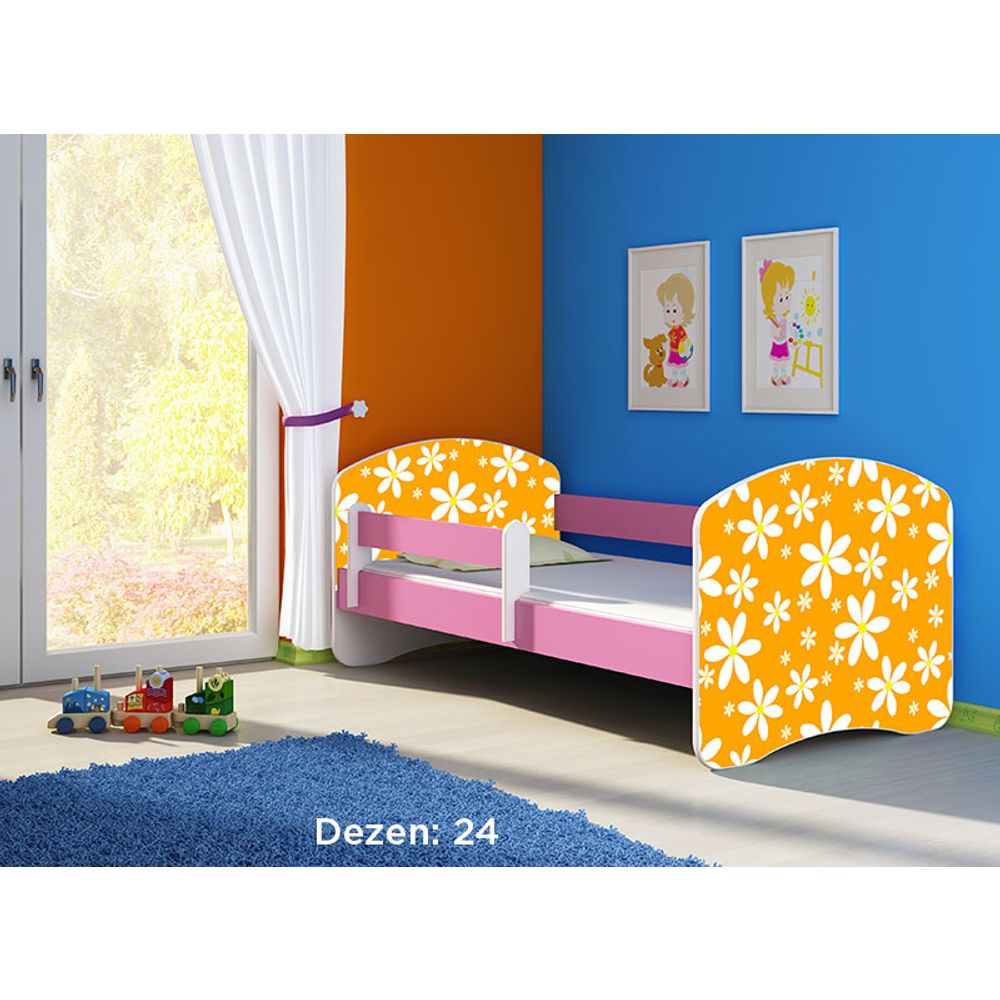 ACMA Dječiji krevet Acma II Pink - 140x70cm - Dezen 24 slika 2