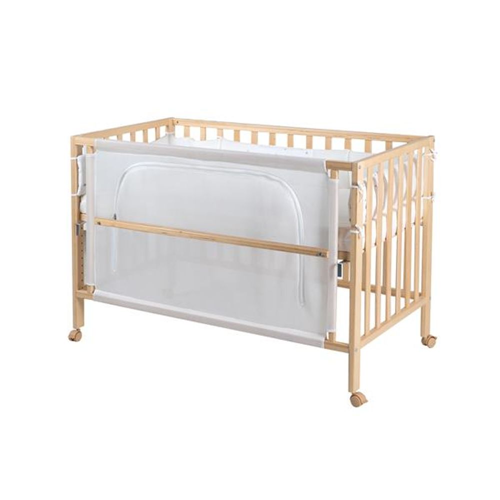 Roba Kids Drveni krevetac sa ogradicom i vrećom za spavanje 60x120 cm slika 2