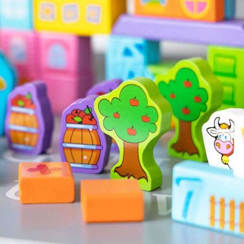 Eco Toys Edukativne Kocke 100Kom - Farma slika 5