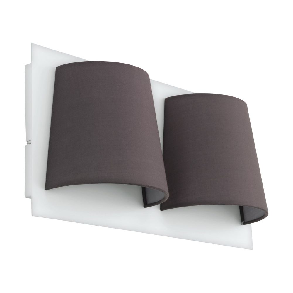 Eglo zidna rasvjeta serravalle led 2x5,4w 3000k 820lm bijelo/sivo v:190mm slika 1