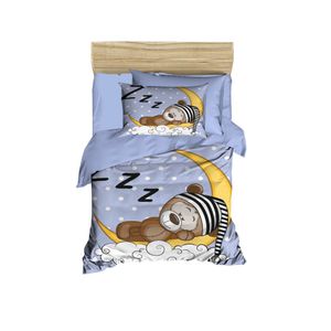 Set posteljine za bebe PH171 u bojama ljubičaste, žute i smeđe