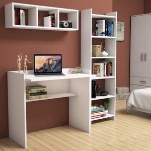 Matilda White Study Desk & Bookshelf