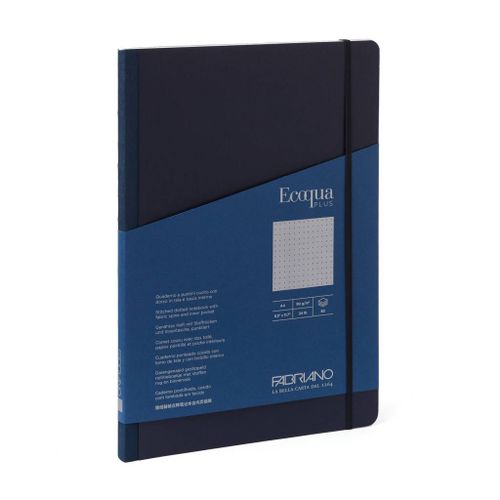 FABRIANO notes Ecoqua plus šiven s platnenim rubom A4 90g 80l crte blue 19297004 slika 1