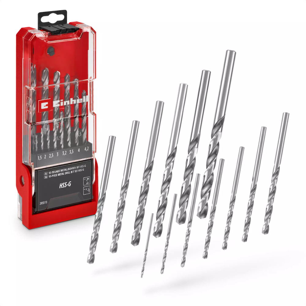 Einhell set borera za metal HSS-G 1,5 - 6,5 mm, 13 kom, Silver slika 1