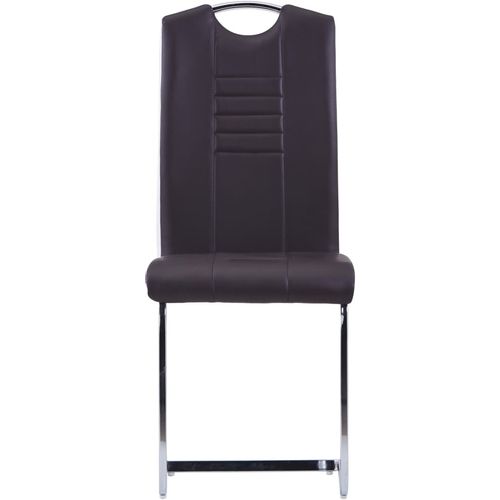 Konzolne blagovaonske stolice od umjetne kože 2 kom smeđe slika 9