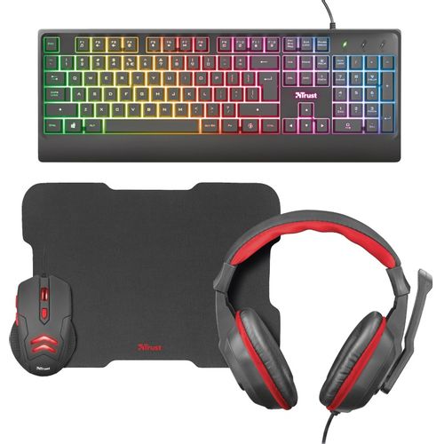 Trust gaming set tipkovnica, miš, slušalica i podloga za miš Ziva (24233) slika 1