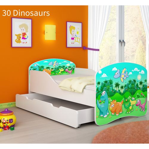 Dječji krevet ACMA s motivom + ladica 140x70 cm 30-dinosaurs slika 1