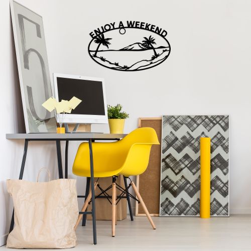 Wallity Metalna zidna dekoracija, Enjoy A Weekend - 456 slika 2