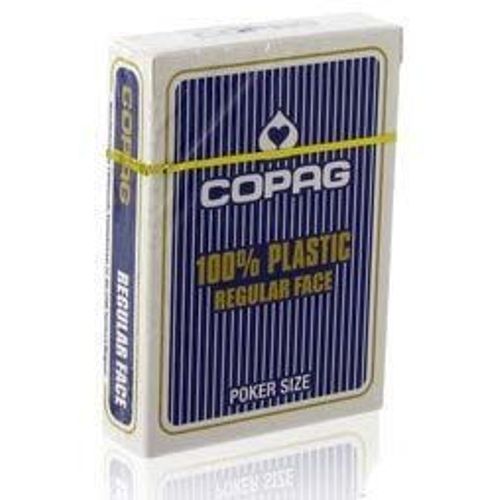 COPAG karte za poker 100% plastika regular index, plave slika 1