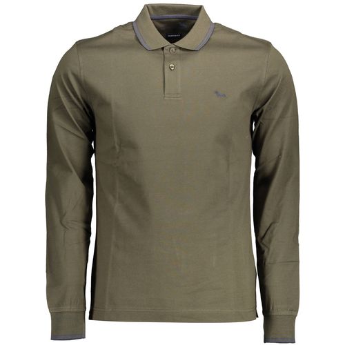 HARMONT &amp; BLAINE GREEN MEN'S LONG SLEEVE POLO SHIRT slika 1